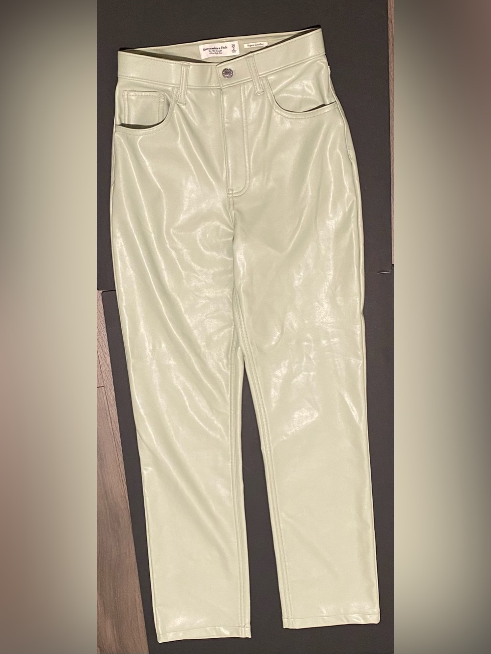 Abercrombie & Fitch Jeans Women’s 2 Vegan Leather 90’s Straight Ultra High Rise